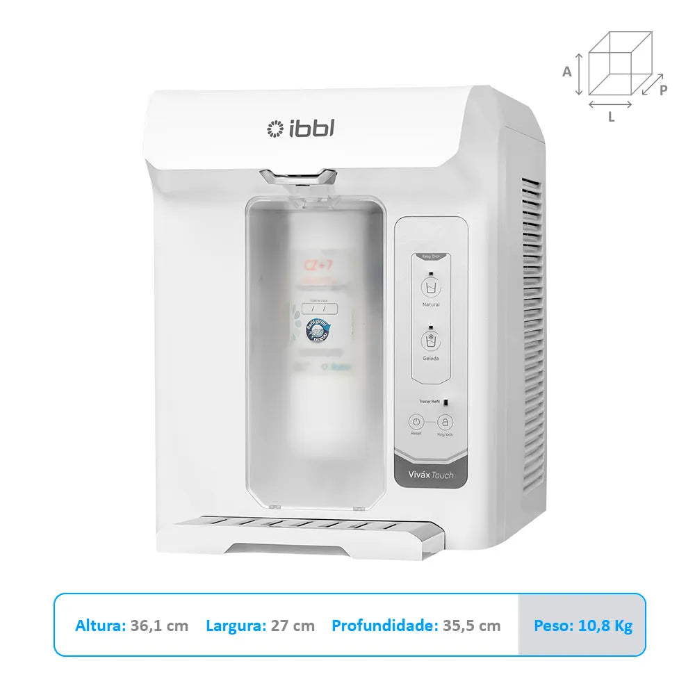Purificador de Água IBBL Viváx Touch com Compressor Branco BIVOLT
