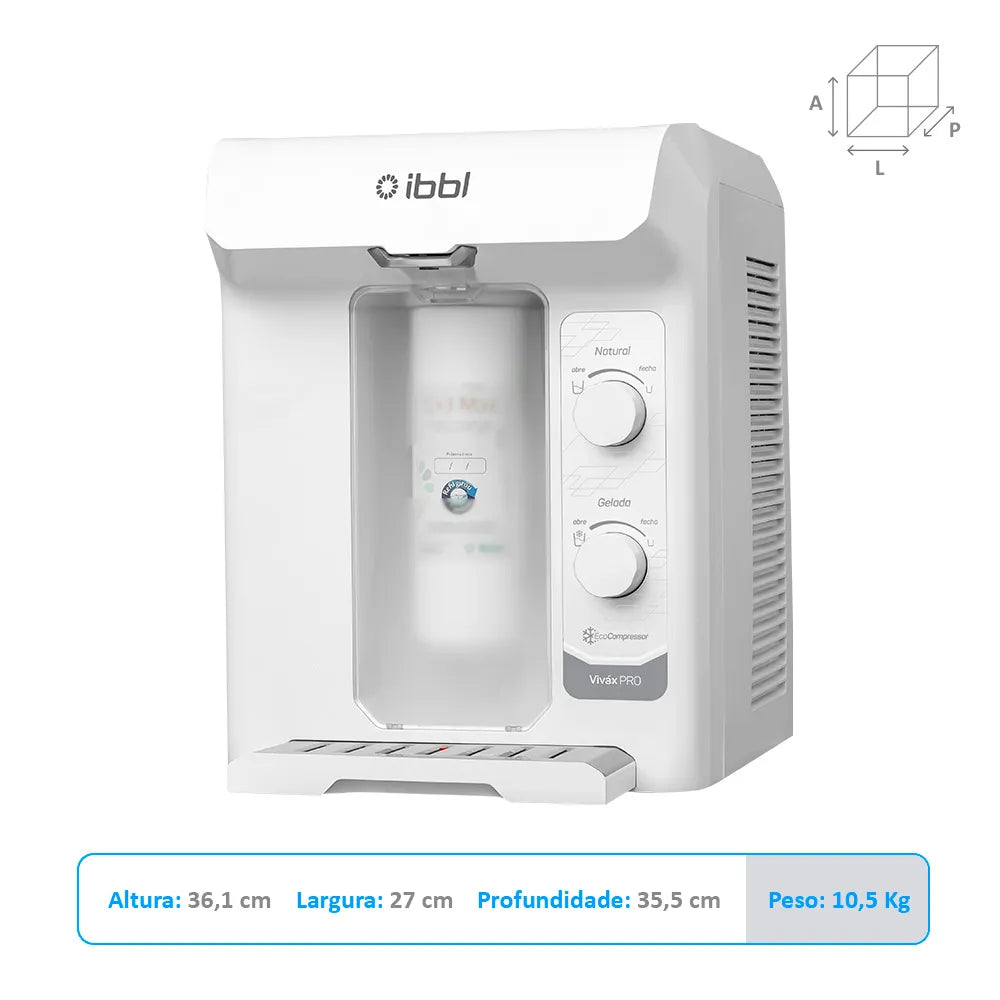 Purificador de Água IBBL Viváx com Compressor Pro Branco BIVOLT