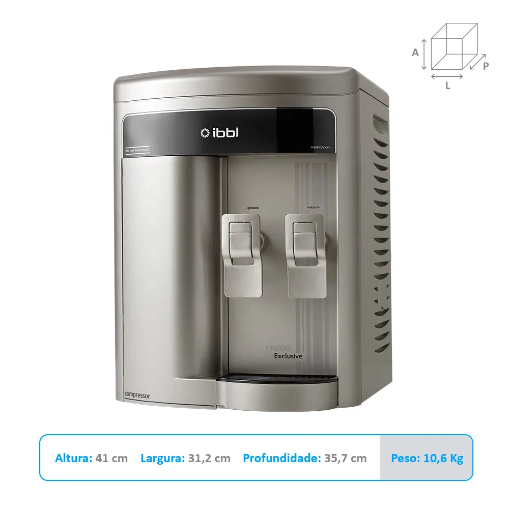 Purificador de Água IBBL FR600 Exclusive com Compressor Prata BIVOLT