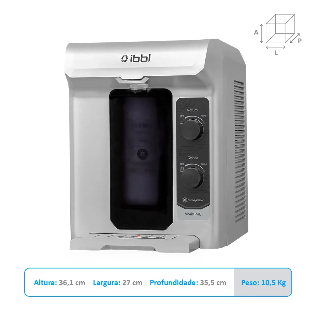 Purificador de Água IBBL Vivax Pro com Compressor Prata BIVOLT