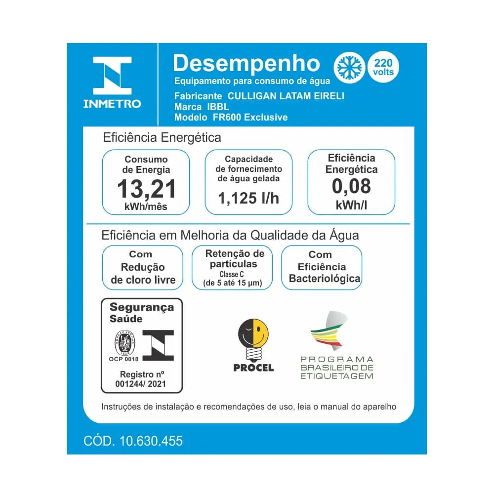 Purificador de Água IBBL FR600 Exclusive com Compressor Prata BIVOLT