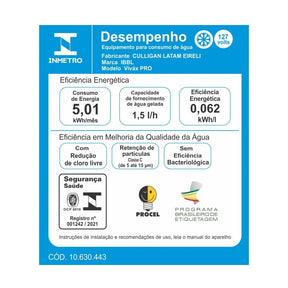 Purificador de Água IBBL Vivax Pro com Compressor Prata BIVOLT