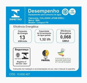 Bebedouro de Água IBBL Compact FN2000 Mesa Prata BIVOLT